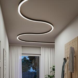 Paulmann Banda luminoasă LED Linion, negru, curbă de 90°, 3.000 K, reglabil, Negru, Camera de zi / sufragerie, Aluminiu, Modern