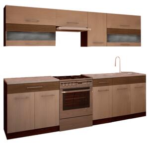 Mobilier de bucătărie, rigolletto light/dark, wenge, JURA NEW IA 2,6M