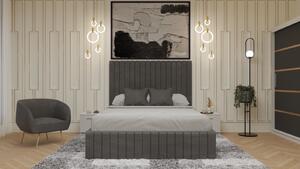 Dormitor Cairo Pat Tapitat Dressing 200x200 AlbGri Antracit