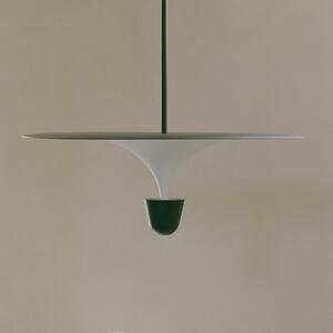 New Works lampă suspendată LED Kantarell, Ø 60 cm, negru, reglabil, Alb, Camera de zi / sufragerie, Metal, Design