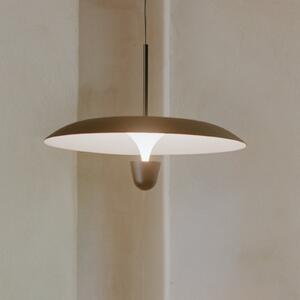 New Works lampă suspendată LED Kantarell, Ø 55 cm, negru, reglabil, Negru, Camera de zi / sufragerie, Metal, Design