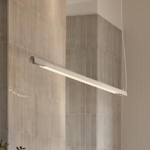 GEJST Lampă suspendată Radent, albă, lungime 138 cm, G13 LED, Alb, Camera de zi / sufragerie, Metal