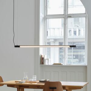 GEJST lampă suspendată Radent, negru, lungime 70 cm, G13 LED, Negru, Camera de zi / sufragerie, Metal