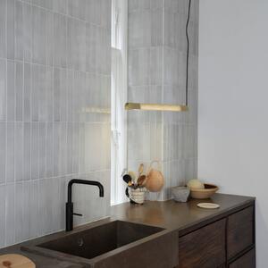 GEJST lampă suspendată Radent culoare alamă, lungime 70 cm, G13 LED, Auriu / Alamă, Camera de zi / sufragerie, Metal
