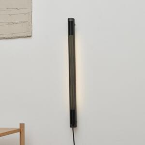 GEJST Aplică de perete Radent cu ștecher, negru, înălțime 70 cm, LED G13, Negru, Camera de zi / sufragerie, Metal