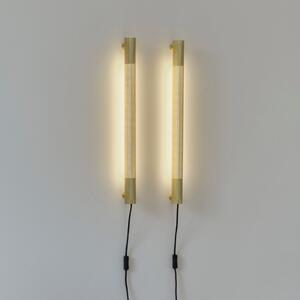 GEJST aplică de perete Radent Ștecher, alamă, înălțime 70 cm, G13 LED, Auriu / Alamă, Camera de zi / sufragerie, Metal