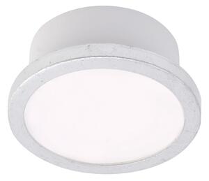 LIGHTME LightMe plafonieră Aqua Uno, Ø 11 cm, argintiu mat, IP44, Metalic, Baie, Aluminiu, Modern