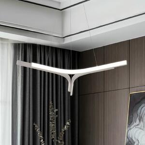 Viokef Lampă suspendată LED Alta, culoare argintiu, Ø 70 cm, metal, Metalic, Camera de zi / sufragerie, Aluminiu, Modern