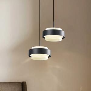 Viokef Lampă suspendată LED Donal, Ø 17 cm, negru, metal, Negru, Camera de zi / sufragerie, Aluminiu, Modern