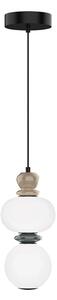 Viokef Lampă suspendată LED Gemma, înălțime 32 cm, colorată, sticlă/ceramică/metal, Multicolor, Camera de zi / sufragerie, Sticlă
