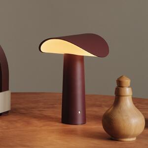 GEJST Lampă de masă cu LED și baterie Lium, burgund, 2.700 K, USB, reglabil, Roșu, Camera de zi / sufragerie, Aluminiu, Modern