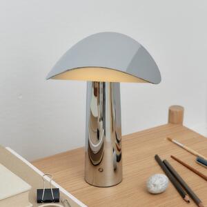 GEJST Lampă de masă cu LED și baterie Lium, crom, 2.700 K, USB, reglabil, Metalic, Camera de zi / sufragerie, Aluminiu, Modern