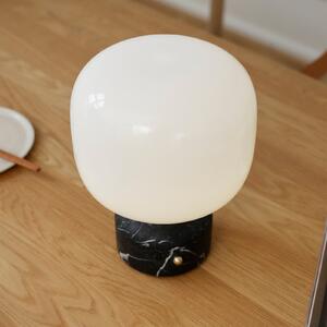 GEJST Lampă de masă cu LED și baterie reîncărcabilă Meemo, marmură neagră,, reglabil, Negru, Camera de zi / sufragerie, Sticlă
