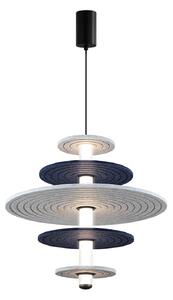 Viokef Lampă suspendată LED Azul, înălțime 46 cm, albastru/gri/negru, pâslă, Gri, Camera de zi / sufragerie, Plastic
