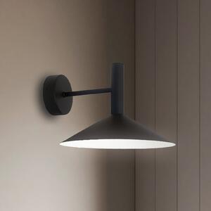 Viokef Aplică LED Marsi, negru, Ø 25 cm, metal, Negru, Camera de zi / sufragerie, Metal