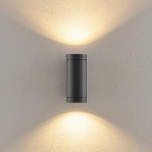 Deko-Light Lampă de exterior ShoreLine Pro Round up/down, gri închis, GU10, reglabil, Negru, Aluminiu, Modern