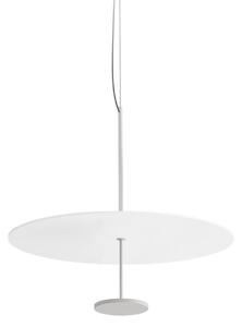 Linea Light Lampă suspendată LED Stilo_P, albă, Ø 55 cm, IP40, reglabil, Alb, Camera de zi / sufragerie, Aluminiu, Modern