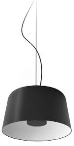 Linea Light Lampă suspendată LED Delfi_P, negru, Ø 35 cm, metal, reglabil, Negru, Camera de zi / sufragerie, Aluminiu, Modern