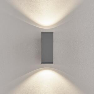 Deko-Light Lampă LED pentru exterior ShoreLine Pro Square up/down, gri deschis, reglabil, Gri, Aluminiu, Modern
