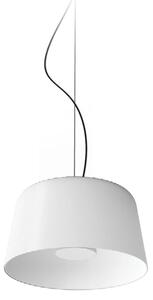 Linea Light Lampă suspendată LED Delfi_P, albă, Ø 35 cm, metal, reglabil, Alb, Camera de zi / sufragerie, Aluminiu, Modern