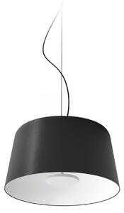 Linea Light Lampă suspendată LED Delfi_P, negru, Ø 45 cm, metal, reglabil, Negru, Camera de zi / sufragerie, Aluminiu, Modern