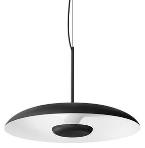 Linea Light Lampă suspendată LED Basin_P, negru, metal, Ø 49 cm, IP40, reglabil, Negru, Camera de zi / sufragerie, Aluminiu, Modern