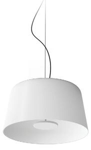 Linea Light Lampă suspendată LED Delfi_P, albă, Ø 45 cm, metal, reglabil, Alb, Camera de zi / sufragerie, Aluminiu, Modern