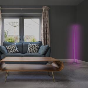 OSRAM SMART+ WiFi lampadar CORNER MAGIC argintiu 140 cm RGB, Metalic, Camera de zi / sufragerie, Aluminiu, Modern