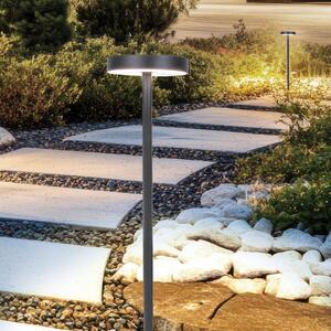 Viokef Lampă cu soclu LED Tango gri închis Înălțime 50 cm Metal, țăruș, Negru, Aluminiu, Modern, Spot de exterior / vârf de pământ
