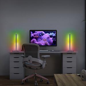 OSRAM SMART+ Lampa de masă WiFi CORNER MAGIC, argintiu, 43 cm RGB, Metalic, Camera de zi / sufragerie, Aluminiu, Modern