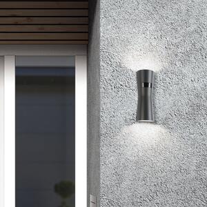 LCD Lampă LED cu senzor pentru exterior 5135, grafit, metal, 26 cm, IP65, Negru, Metal, Modern