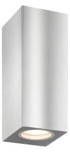LCD Lampă de exterior 5051, oțel inoxidabil, 17 cm, IP54, sus/jos, GU10, reglabil, Metalic, Metal, Modern, Priză de perete sus / jos