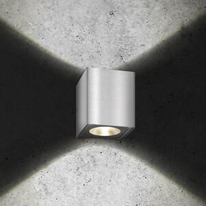 LCD Lumină LED pentru exterior 5026, oțel inoxidabil, 11 cm, IP54, sus/jos, Metalic, Metal, Modern, Priză de perete sus / jos