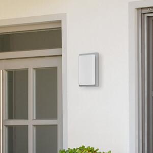 LCD Lampă de exterior 059, oțel inoxidabil, sticlă opală, 29 cm, IP44, E27, reglabil, Gri, Metal, Modern