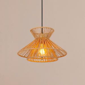 Lucide Lampă suspendată Tasman, Ø 32 cm, culoare naturală, hârtie, reglabil, Bej, Camera de zi / sufragerie, Hârtie / Carton, Scandinavă
