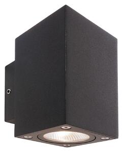 Deko-Light Lampă LED pentru exterior Cubodo Double Mini, aluminiu, gri închis, Negru, Aluminiu, Modern
