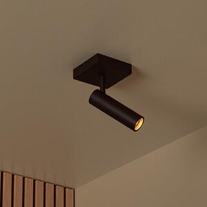 Lucide Spot de tavan Grado, lungime 10 cm, negru, metal, reglabil, Negru, Camera de zi / sufragerie, Aluminiu, Modern