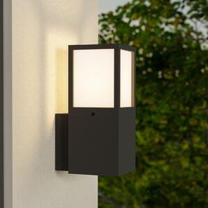 Deko-Light Lumină exterioară Facado 2 Square, aluminiu, gri închis, E27, reglabil, Negru, Aluminiu, Modern, Priză de perete top