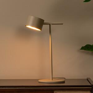 Lucide Lampa de masă cu LED Gian, gri-maro, înălțime 40 cm, metal, reglabil, Bej, Camera de zi / sufragerie, Metal, Modern