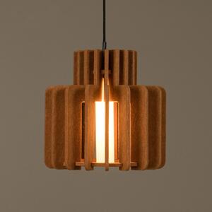 Lucide Lampă suspendată Rollo, teracotă, Ø 40 cm, țesătură/metal/sticlă, reglabil, Maro / Rugină, Camera de zi / sufragerie, Țesătură / Textil