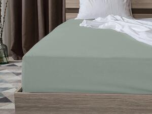 Cearşaf de pat din jerseu verde deschis 160 x 200 cm