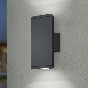 Trio Lighting Lampă LED pentru exterior COLORADO antracit Înălțime 20 cm Metal IP54, Negru, Aluminiu, Modern, Perete unghiular