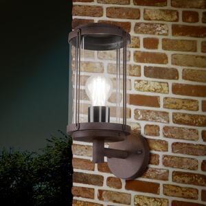 Trio Lighting Lampă de exterior TANARO, culoare ruginie, înălțime 33 cm, metal IP44, reglabil, Maro / Rugină, Aluminiu, Modern, Perete rotund