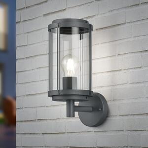 Trio Lighting Lampă de exterior TANARO, antracit, înălțime 33 cm, metal, IP44, reglabil, Negru, Aluminiu, Modern, Perete rotund