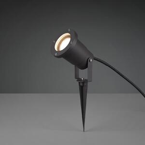 Trio Lighting Spot cu tijă UBANGI, antracit, metal, IP65, GU10, Negru, Aluminiu, Modern