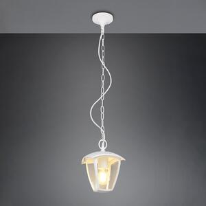 Trio Lighting Lampă suspendată pentru exterior VENTA, albă, 17 x cm, metal, IP44, reglabil, Alb, Aluminiu, Felinar