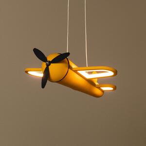 Lucide Lampă suspendată LED pentru camera copiilor Fokker, galbenă Lungime 46 cm Metal, Galben, Camera copiilor, Metal