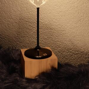 SEGULA Lampa de masă Segula Cozy, stejar uleiat, formă cubică, E27, Lemn, Camera de zi / sufragerie, Lemn
