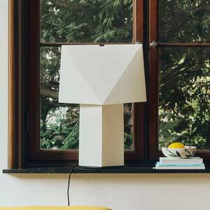 HAY Lampa de masă Aplat, înălțime 44 cm, albă, hârtie mătase, E14, Alb, Camera de zi / sufragerie, Hârtie / Carton, Modern