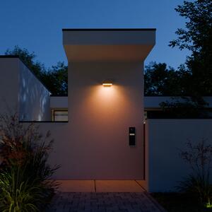 STEINEL Lampă de perete exterioară cu senzor LED L 800 SC, antracit IP44, reglabil, Negru, Aluminiu, Modern
